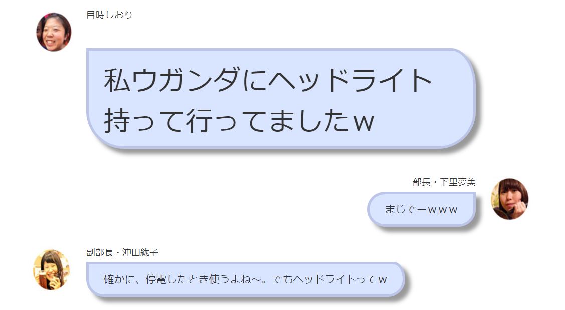 ウガンダにヘッドライトを持って行った