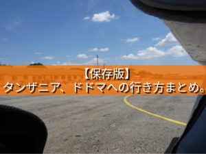 【保存版】タンザニアのド田舎、ドドマへの行き方まとめ