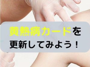 【期限付カード保持者必見!】黄熱病カード(イエローカード)の更新方法〜準備編〜