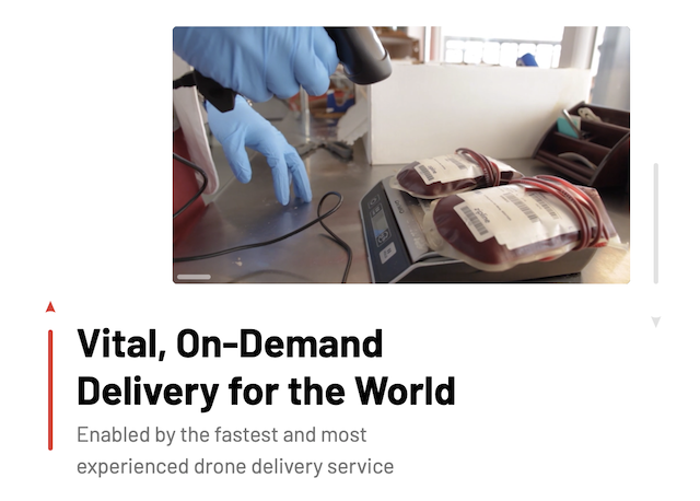 アフリカで血液を“ドローン”空輸する「Zipline」、アメリカでの医療機器輸送開始